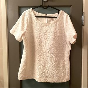 Banana Republic Top in Cream with Embossed Pattern